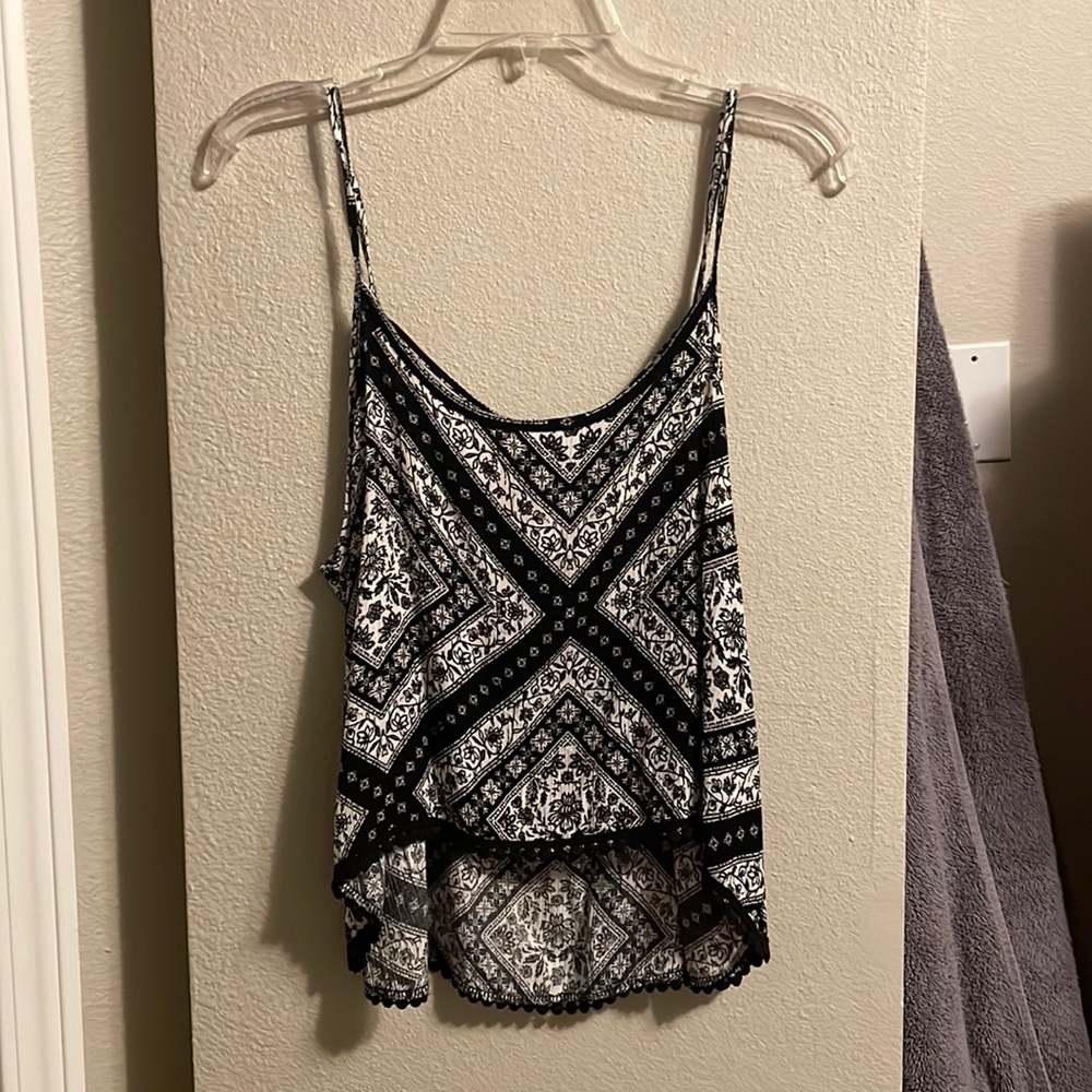Black and white tank top